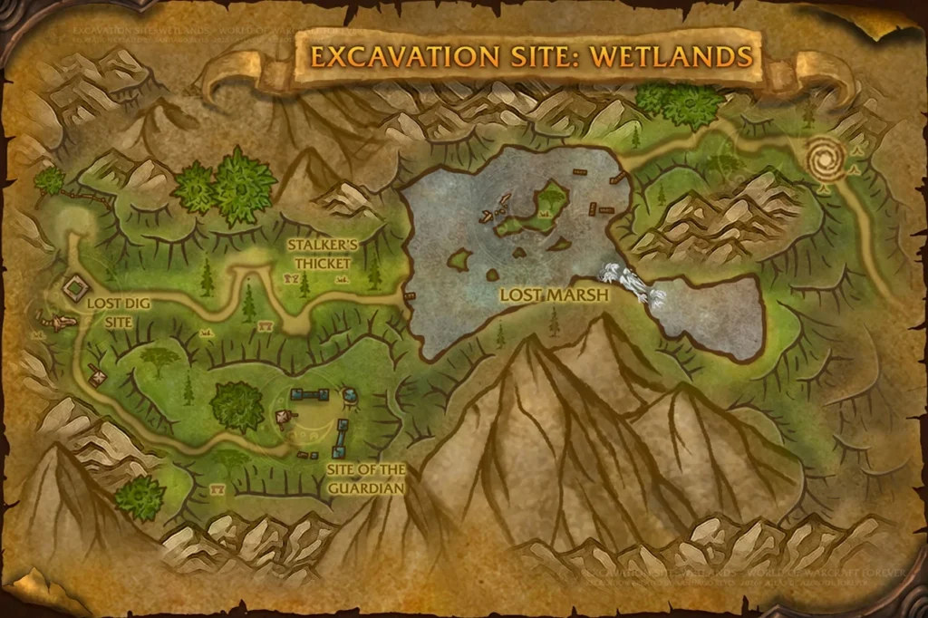 Map of the Excavation Site dungeon in WoW Forever